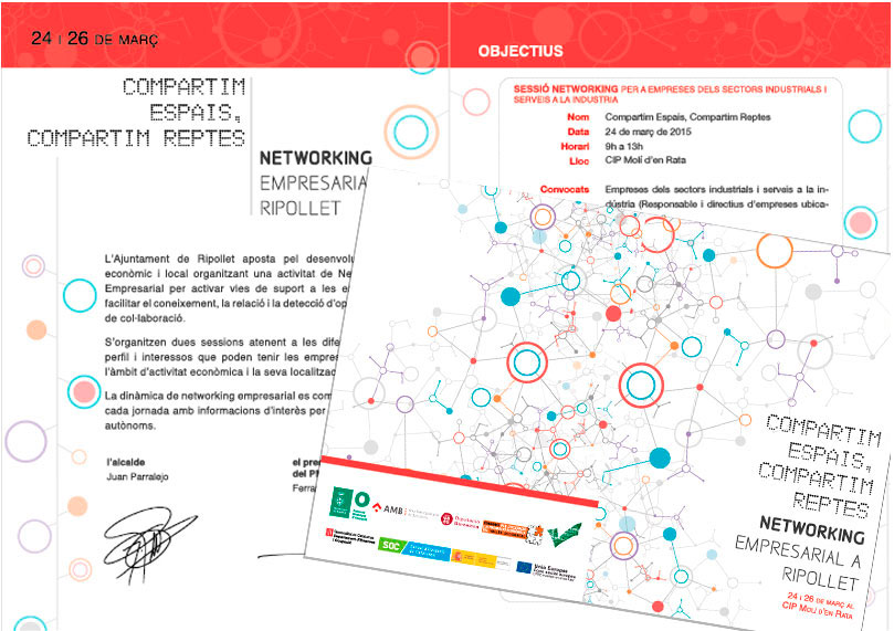 Imagen del díptico sobre networking del ayuntamiento de Ripollet