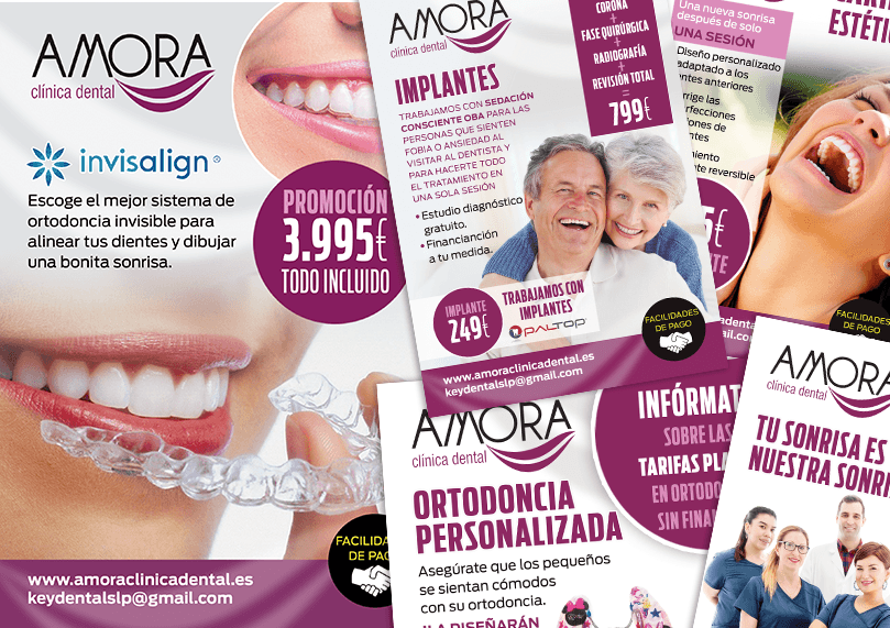 Selección de anuncios diseñados para un número especial de oftalmología de la revista Cuídate