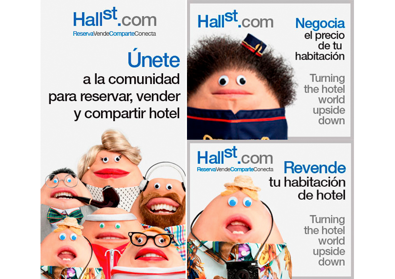 Montaje de varios banners publicitarios realizados para la empresa Hallst.com