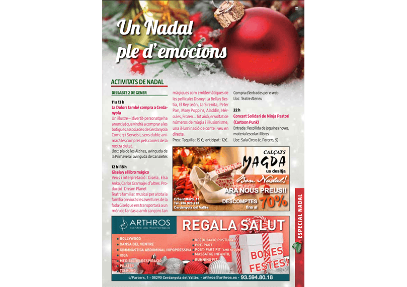 Imagen de una página de la campaña de navidad de la revista semanal Tot Cerdanyola